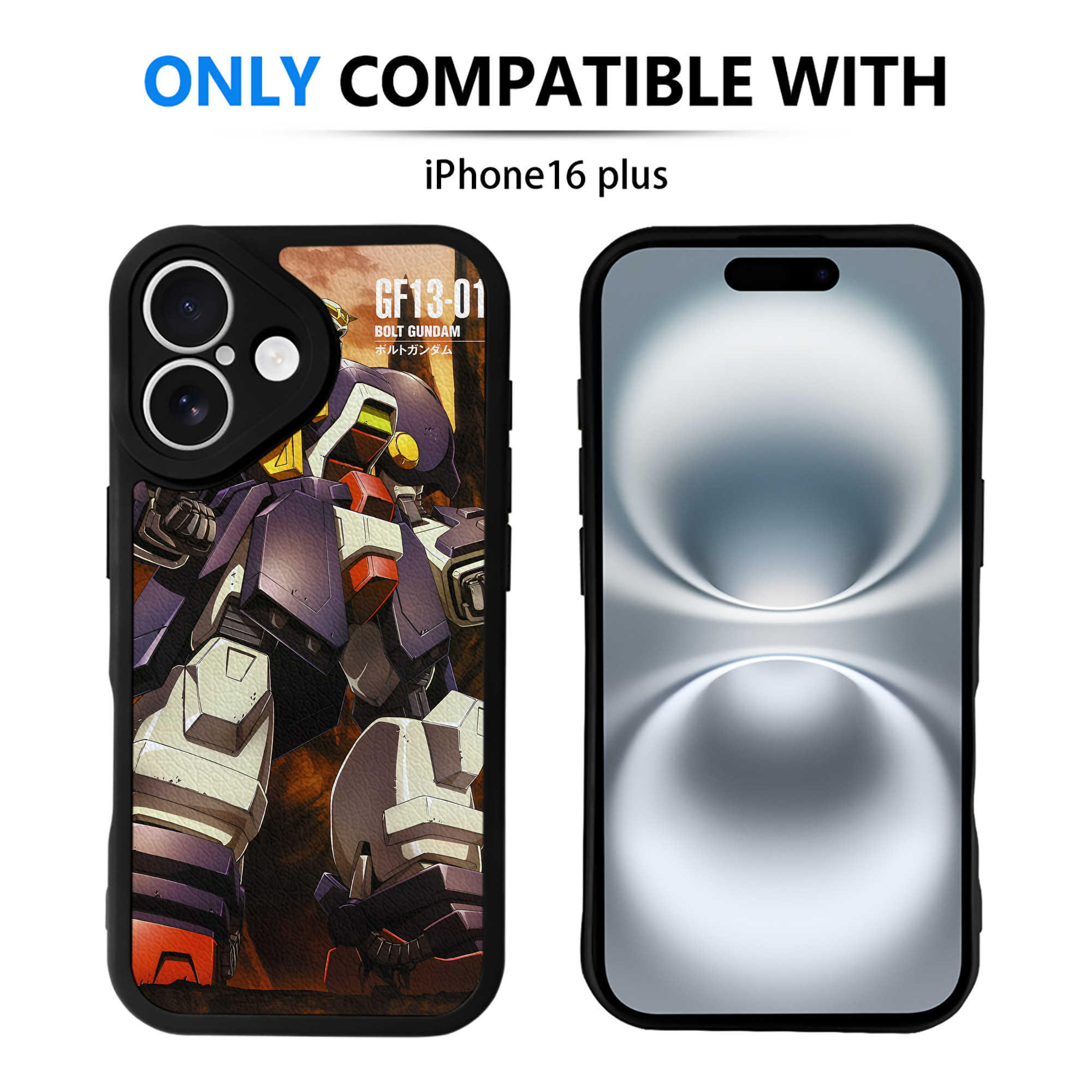 （画像用） 機動戦士ガンダム Mobile Suit Gundam 【iPhone 16シリーズ対応】シリコンスマホケース（レザー調） 材質：シリコン